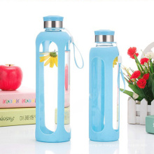 Garrafa de vidro de água Eco-Friendly, garrafa do silicone do esporte